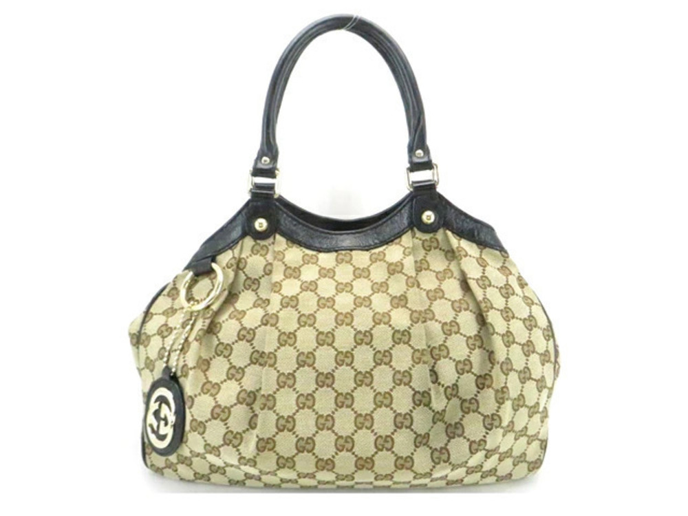 Gucci bag handbag GG canvas calfskin